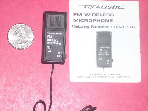Realistic FM Wireless Microphone #33-1076
