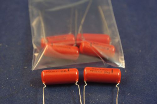 Five nos mallory .047 uf 600v orange drop audio tone capacitors for sale