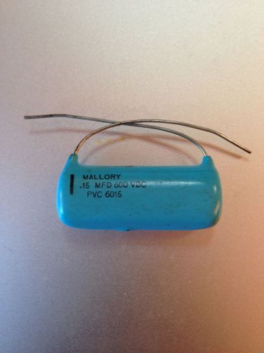 Mallory capacitor .15 mfd 600 vdc pvc 6015 for sale