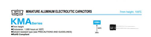 50pcs Nippon Chemi-Con NCC KMA 50V 4.7UF long life electrolytic Capacitor
