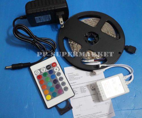 3528 RGB led strip + 24keys SMD IR Remote Controller + DC12V adapter diy