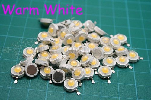 10pcs 1w warm white beads 3200k 350ma high power 90~100lm chip led bulb lamp for sale