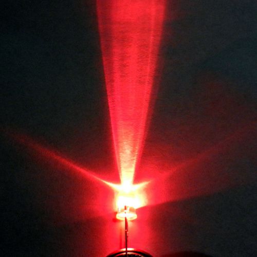 100pcs 5MM White hair Red light-emitting diode Red LED Super Bright