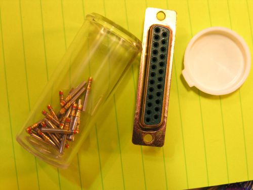 *** NEW *** 25-Pin female SubD Mil. Spec. M24308/2-3 connector with sockets