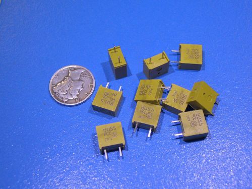 Qty-10  fuse cooper bussmann 1a 250v fast acting pc tron micro radial fuse new for sale