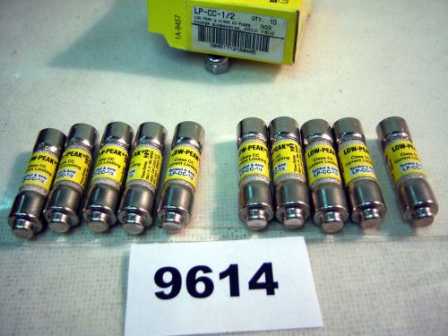 (9614) lot of 10 cooper bussmann lp-cc-1/2 fuses for sale