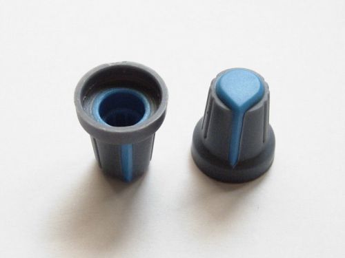50pcs plastic knobs volume tone control knob 17mmx15mm dark grey-blue for sale