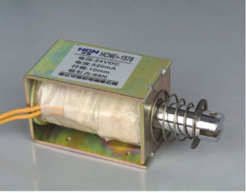 1x pull hold/release 10mm stroke 6.5kg force electromagnet solenoid actuator 24v for sale