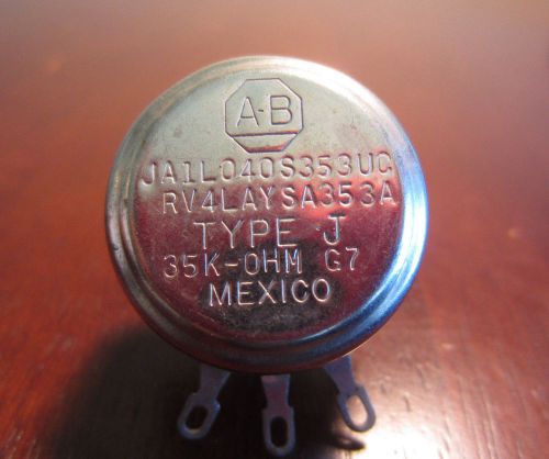 Allen bradley jail040s353uc 35k ohms type j potentiometer for sale