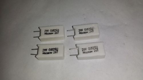 Micron Ceramic Resistor, 0.82 Ohm 2 W  5%  4 pcs