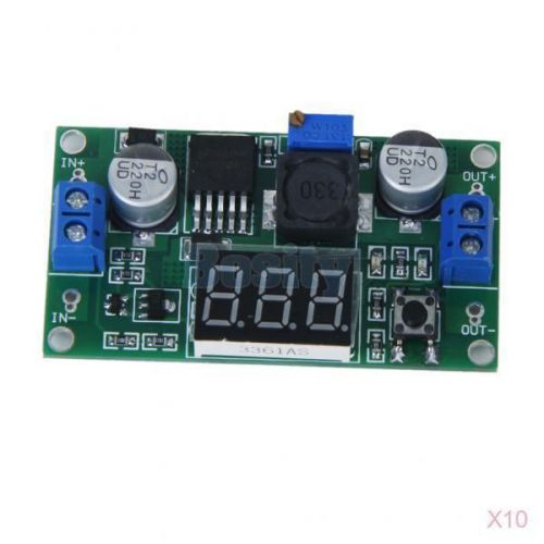 10x Adjustable Step-down DC-DC Power Module Board with Voltmeter Display