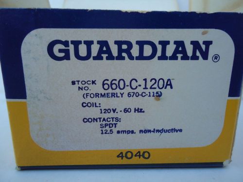 Guardian electric switch coil 660-c120A   120V 60HZ   12.5 AMPS