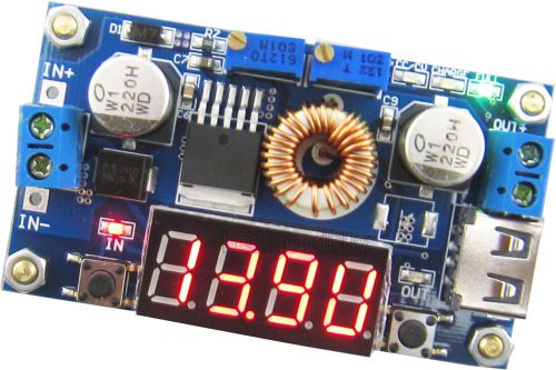 Adjustable dc to dc buck converter power supply voltmeter ammeter power display for sale