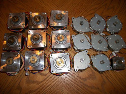 LOT OF 18 STEPPER AND NMB  SMALL ELECTRIC MOTORS