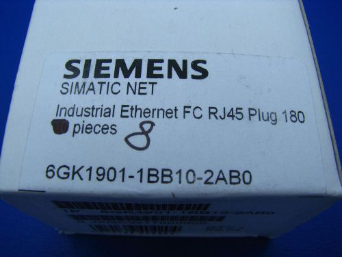 Siemens ethernet plug straight - lot of 8 6gk1901-1bb10-2ab0 new for sale