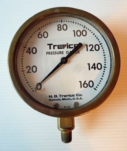 Brass trerice pressure gauge 0-160 psi with flange mount for sale
