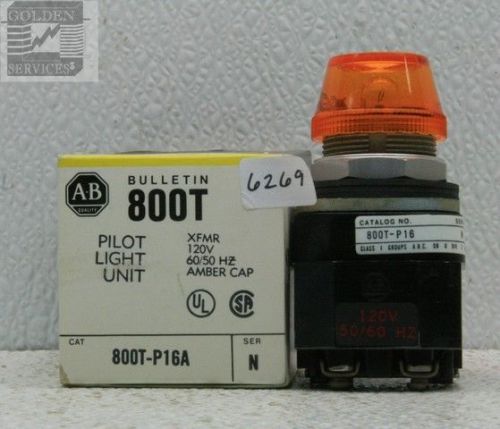 Allen Bradley 800T-P16A Pilot Light Unit Amber