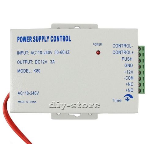 DC 12V 3A /AC 110~240V Special Power Supply For Door Access Control Use New