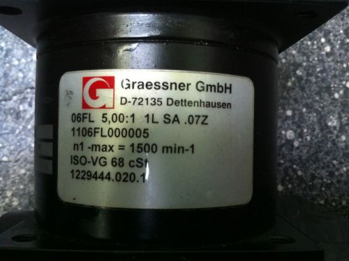 GRAESSNER Gmbh. Right Angle GEARBOX D-72135 5:1 1106FL000005