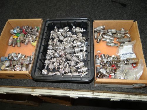 Lot of 139 rf test connectors amphenol pasternack ug-29b/u ug-27a/u type n for sale