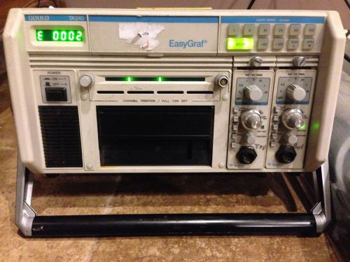 Gould ta 240 easygraf portable 2 channel chart recorderl 42-8240-10 un-tested for sale
