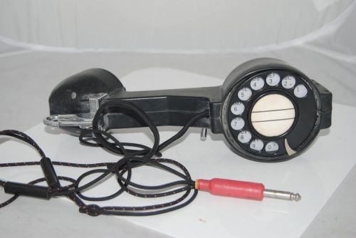 50-60&#039;s telephone lineman’s line checker phone with old style rotary dial for sale
