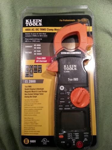 Klein tools cl2000 400amp ac/dc true rms clamp meter new for sale