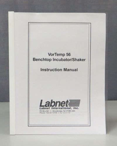Labnet VorTemp 56 Benchtop Incubator/Shaker Instruction Manual