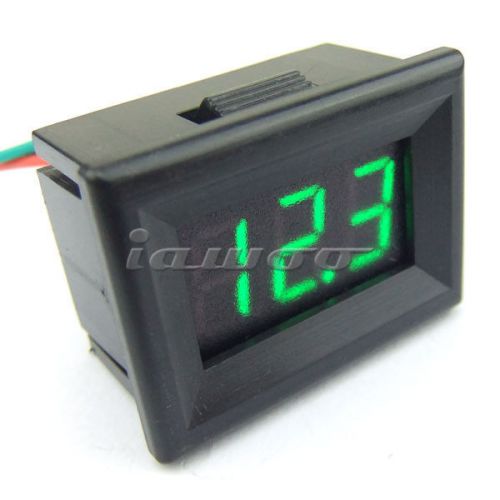 0-30V Green LED DC Voltage Meter 12V/24V Mini Voltmeter Digital Battery Tester