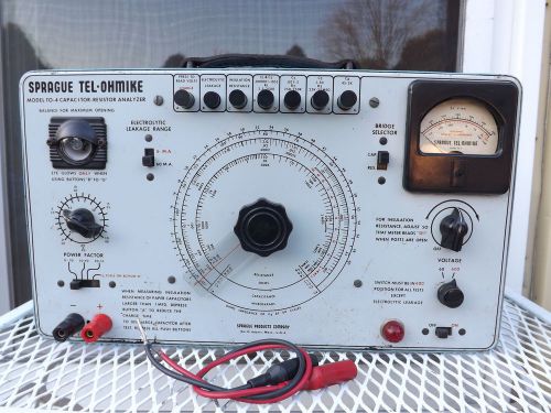 Sprague to-4 tel-ohmike capacitor tester / alalyzer f/ ham radio / audio for sale