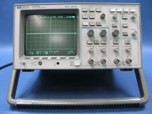 HP Agilent 54602B 150MHz Oscilloscope w/ 4 Channels +Current Calibration Tested!