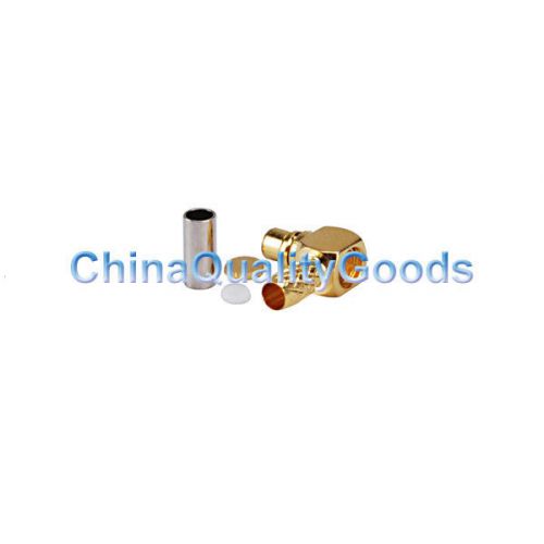 RP MMCX Crimp Male (female pin) Right angle connector for LMR100 RG316 RG174