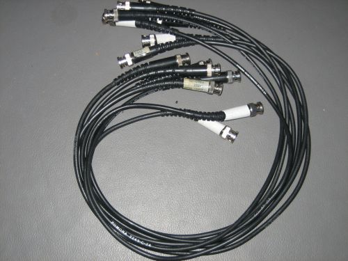 Lot Of 7 Pomona 2249-C-24 50 ohm Coax BNC Male-Male RG-58C/U 24&#034; Patch Cables