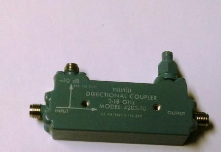 NARDA DIRECTIONAL COUPLER  4203-10  (2 - 18 GHz)