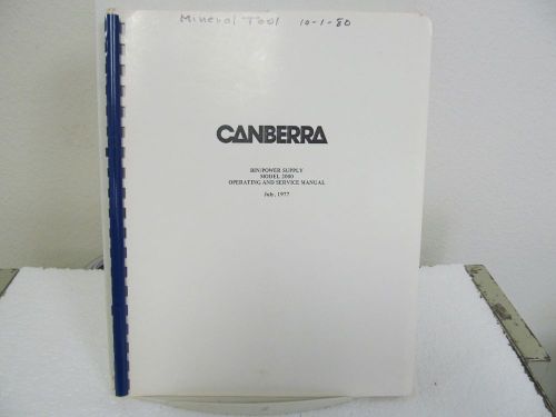 Canberra 2000 Bin Power Supply Operating/Service Manual w/schematics