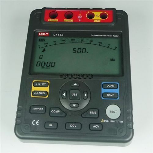 Digital uni-t tester insulation ut513 meter resistance new with carry case cafi for sale