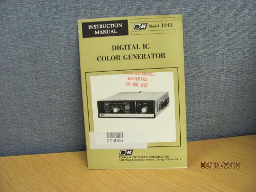 B+K MODEL 1243: Digital IC Color Generator - Instruction Manual #17300
