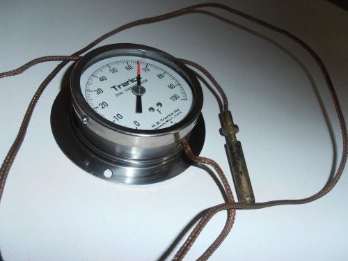 Flexible copper Remote Bulb F 0-100 Industrial Thermometer 52-246 TRERICE USA