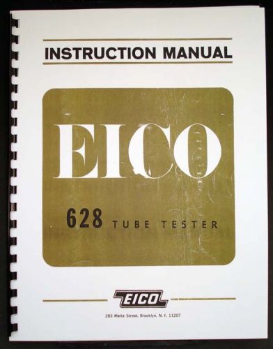 EICO 628 Emission Tube Tester Manual