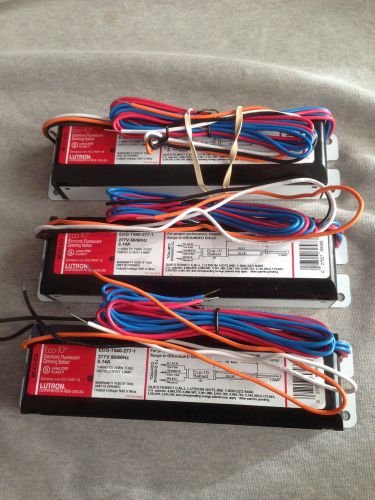 LOT OF 3 NEW LUTRON ECO-T540-277-1 ELECTRONIC FLUORESCENT DIMMING BALLASTS 277V