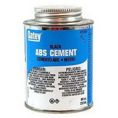 Oatey scs 30889 black abs medium solvent cement, 8 oz can for sale