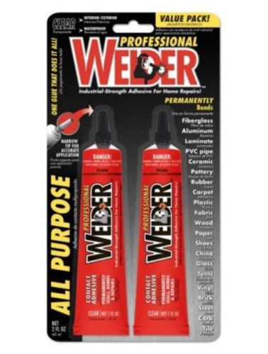 Welder Adhesive, 1 Pack of Two 1oz Tubes - All Purpose - Interior/Exterior