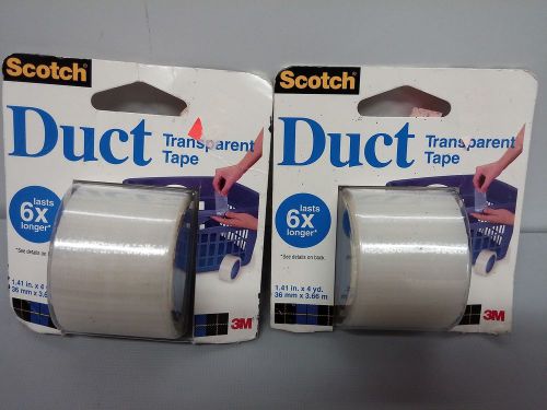 Scotch Duct Transparent Tape, 1.41&#034; x 4 yds (6 Rolls)