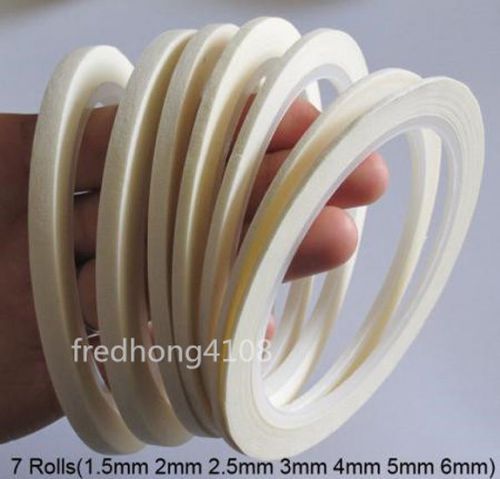 7pc cream masking self-adhesive tape for nail polish paint decoration 1.5mm~6mm for sale