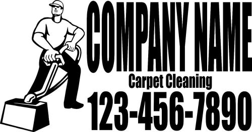 Custom made carpet cleaning decals for truck mount vans, carpet cleaner set man for sale
