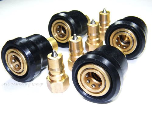 Carpet cleaning - wand, hose truckmount 1/4&#034; m/f qd  w/heat shield (set of 4) for sale