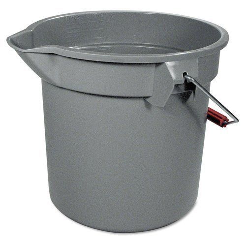 Rubbermaid Commercial RCP261400GY 14-Quart Round Utility Bucket 12&#034; Diameter x 1