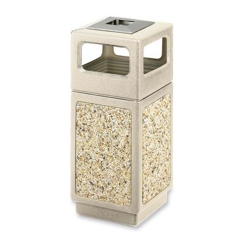 Safco 9470tn aggregate receptacle 15 gal 13-3/4inx13-3/4inx32-3/4in tn for sale