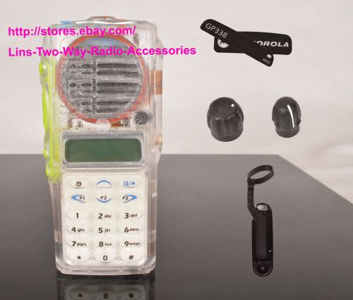 Transparent  housing case for Motorola GP338 ( LCD+Ribbon Cable+Speaker+mic)