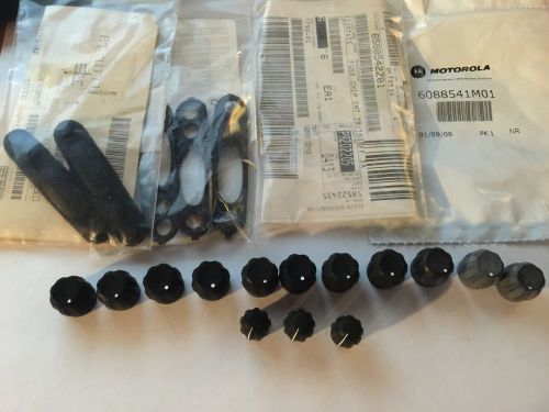 Motorola nos parts for ht750, ht1250, and more!  knobs, ptt rubber, side bezel for sale